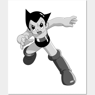 Astro Boy, Fighting Stance Ver. (Grayscale) Posters and Art